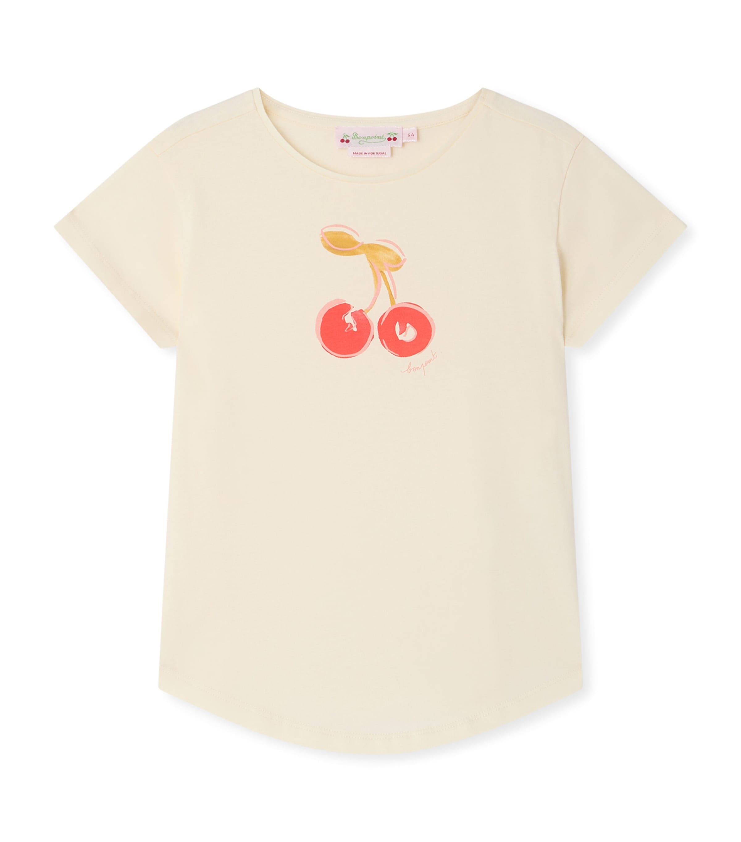 Bonpoint Cherry-Print Aada T-Shirt (10-14 Years) Upb Ecru Image 1