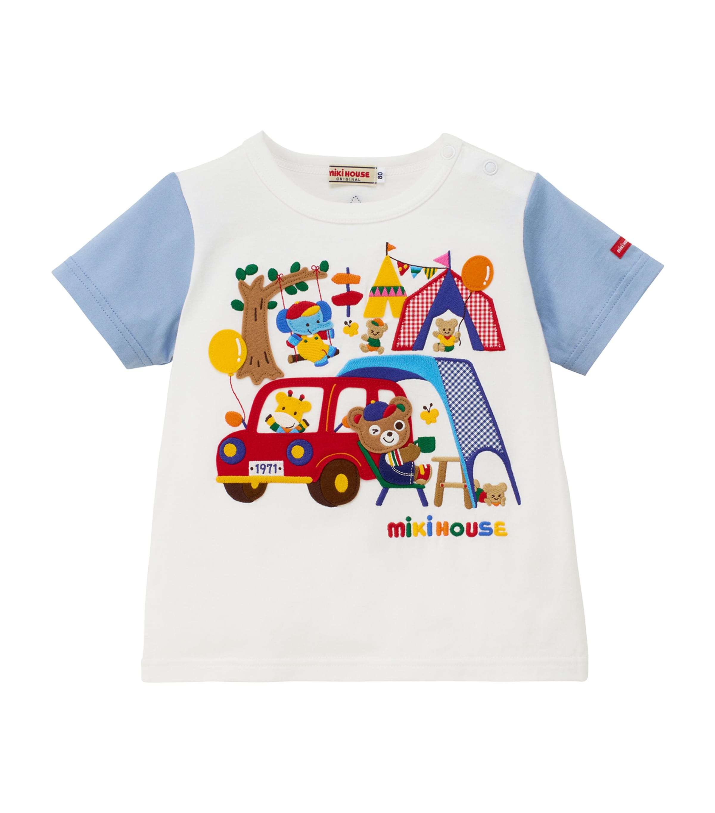 Miki House Cotton Embroidered T-Shirt (2-5 Years) Image 1