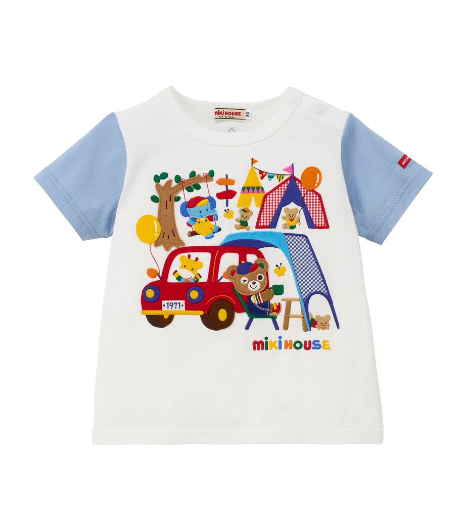 Miki House Cotton Embroidered T-Shirt (2-5 Years) Image 1