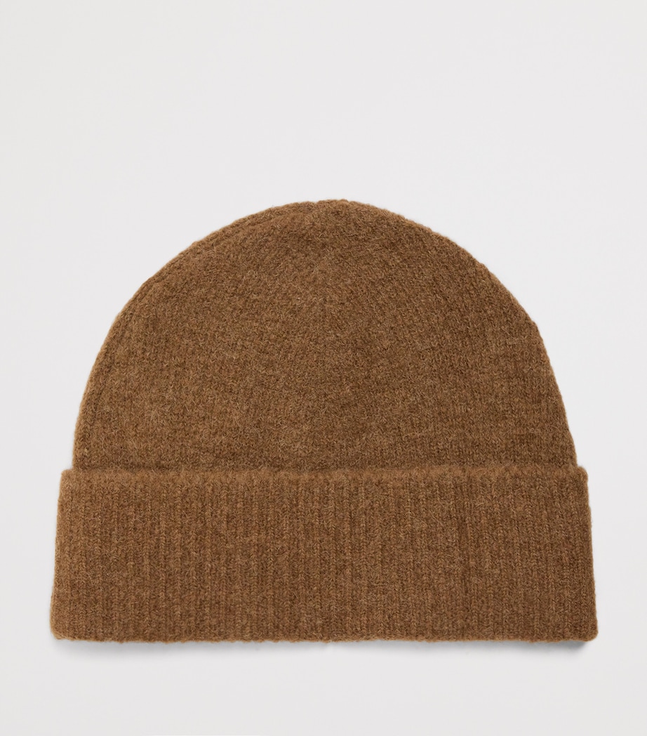 Alpaca-Blend Logo Beanie 217 - NOISETTE/ECRU Image 2