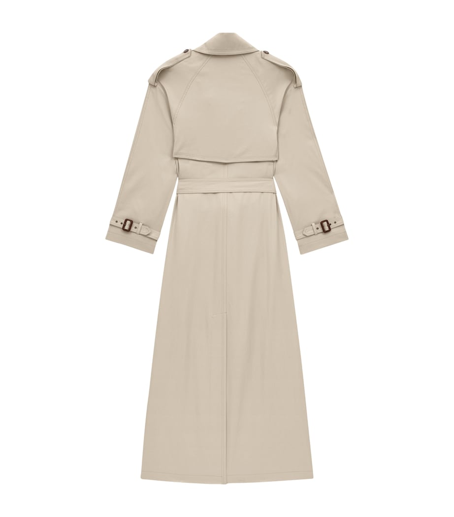Saint Laurent Womens Cotton Trench Coat Image 3