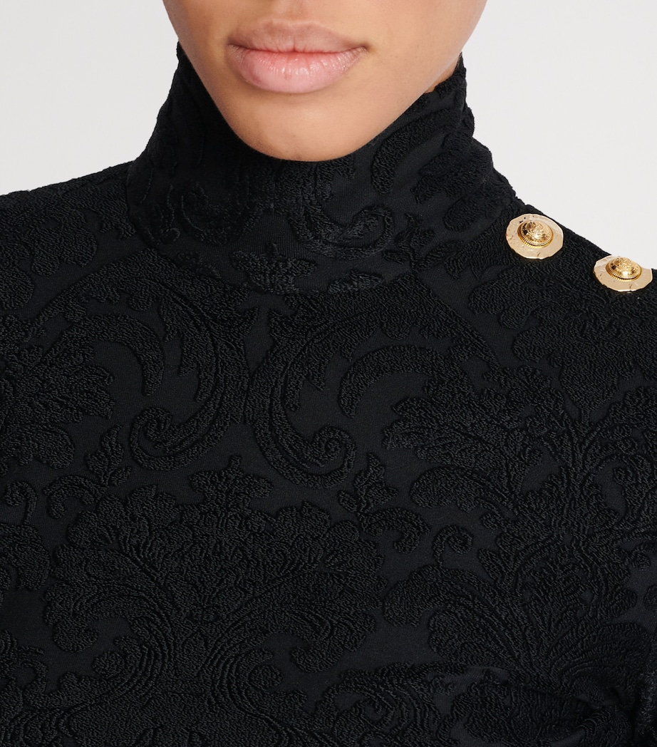 Baroque Jacquard Top 0PA NOIR Image 7