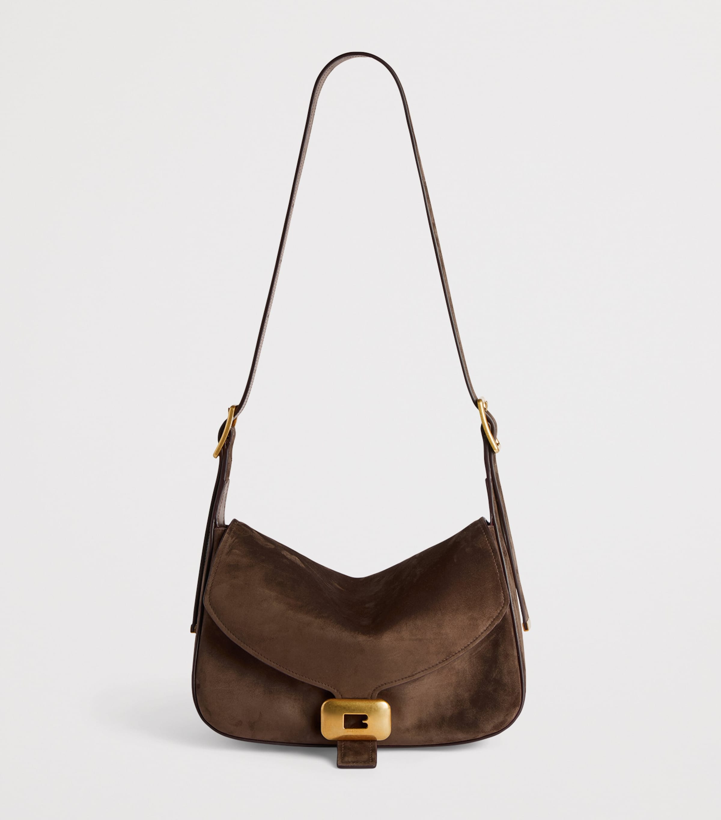 Balenciaga Womens Suede Clicca Shoulder Bag Image 5