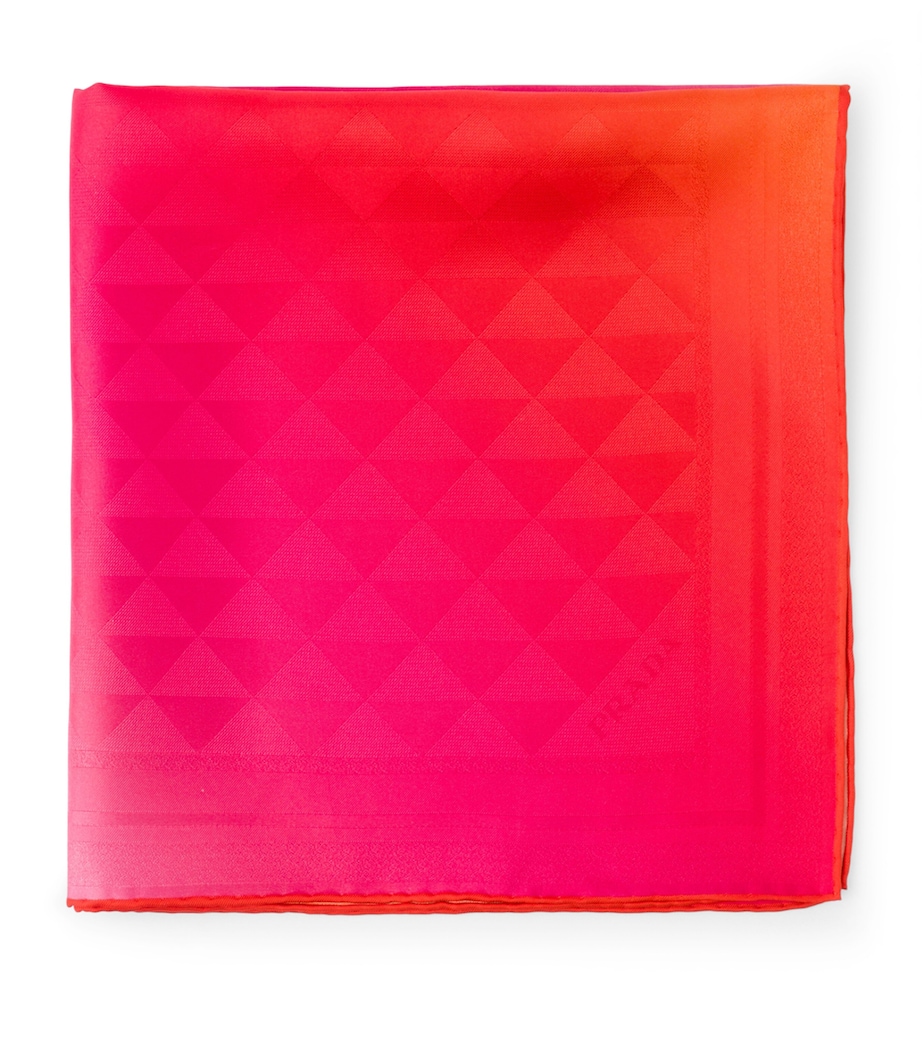 Prada Silk Twill Triangle-Logo Scarf Image 1