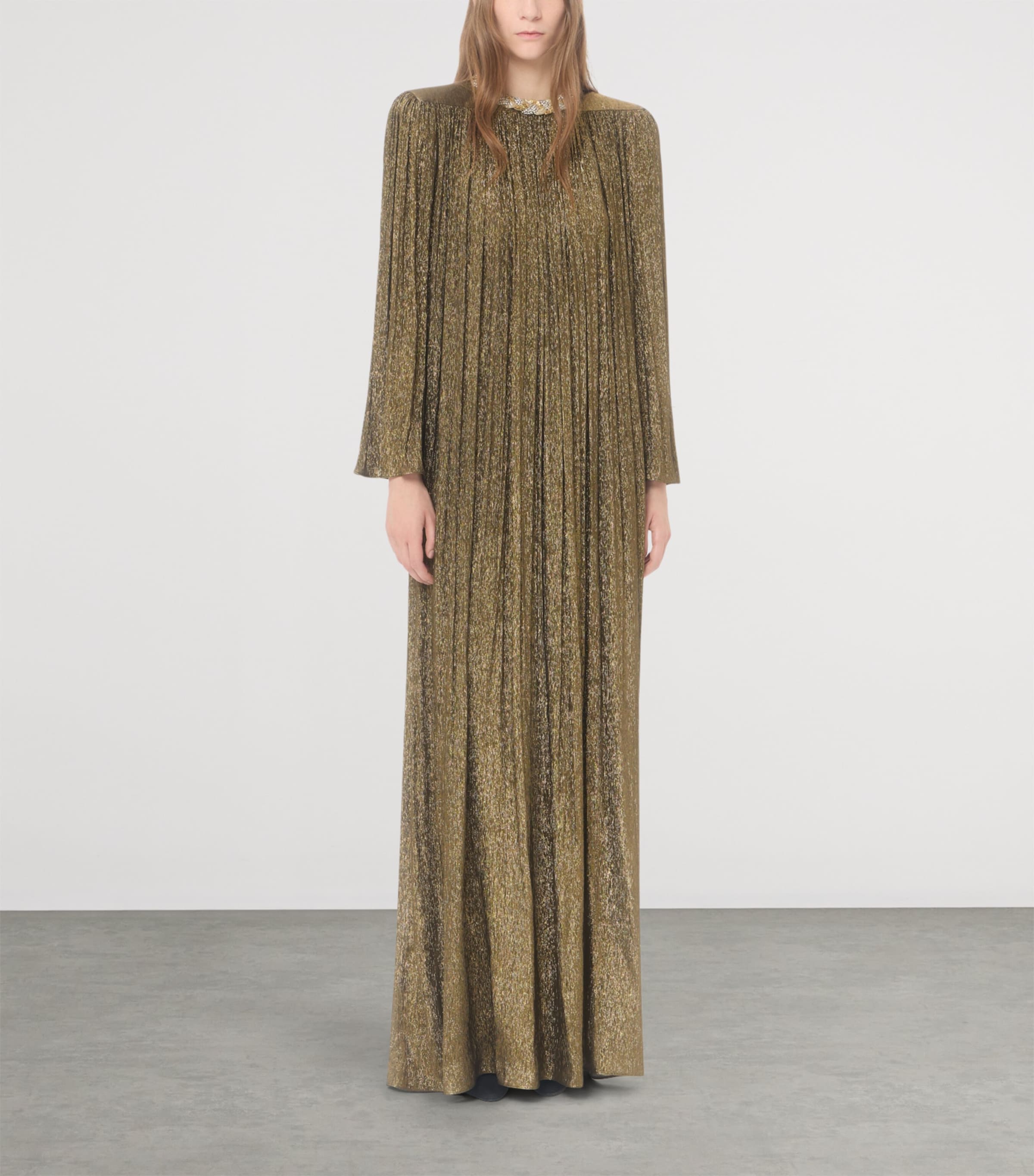 Valentino Womens Lurex Embellished Gown Image 2