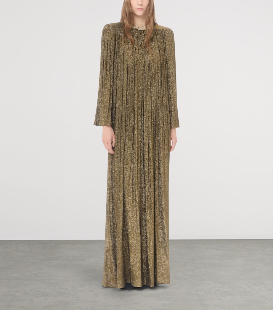 Valentino Womens Lurex Embellished Gown Image 2