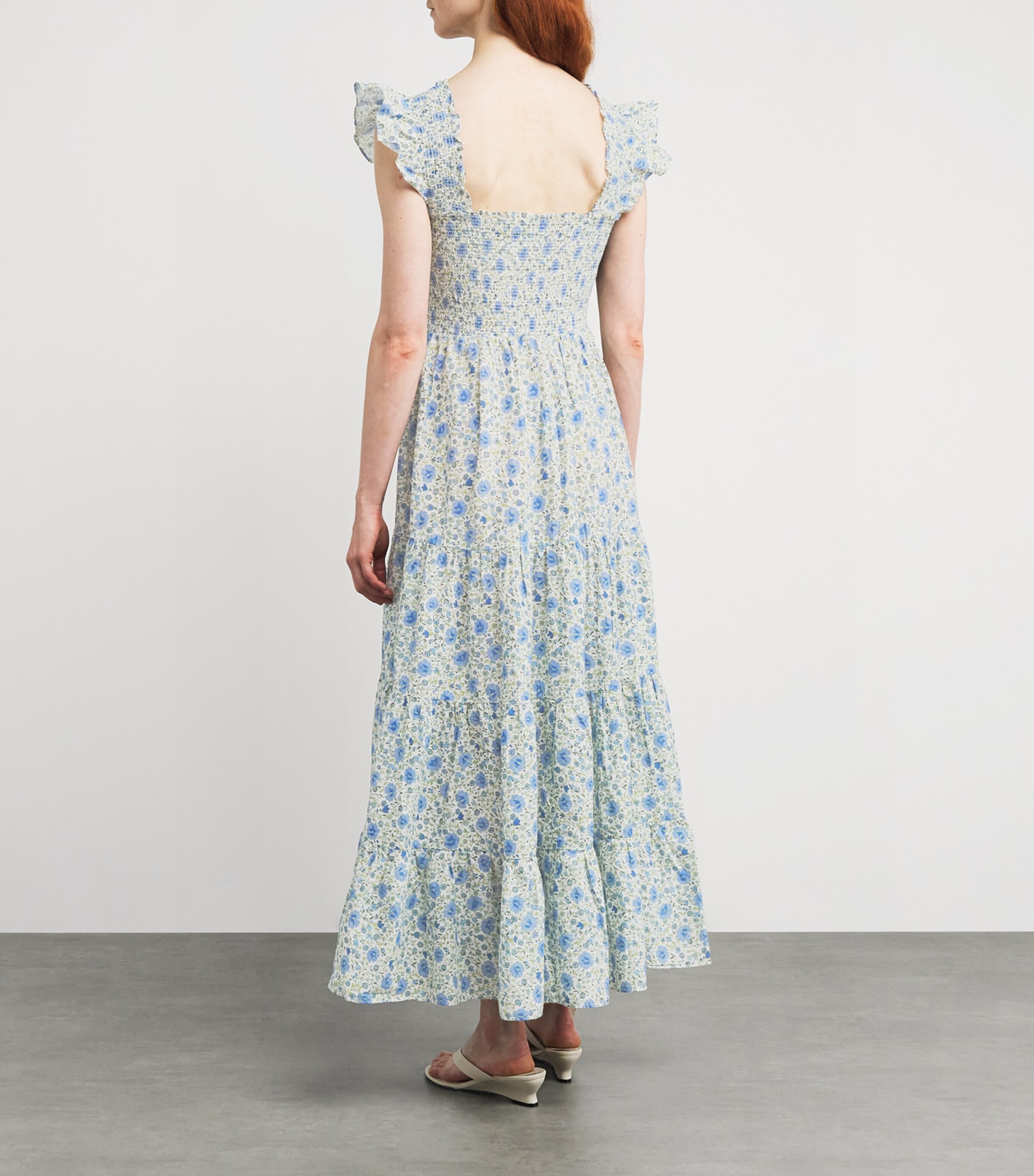Cotton Floral Kendall Midi Dress EVA FLORAL BLUE Image 3