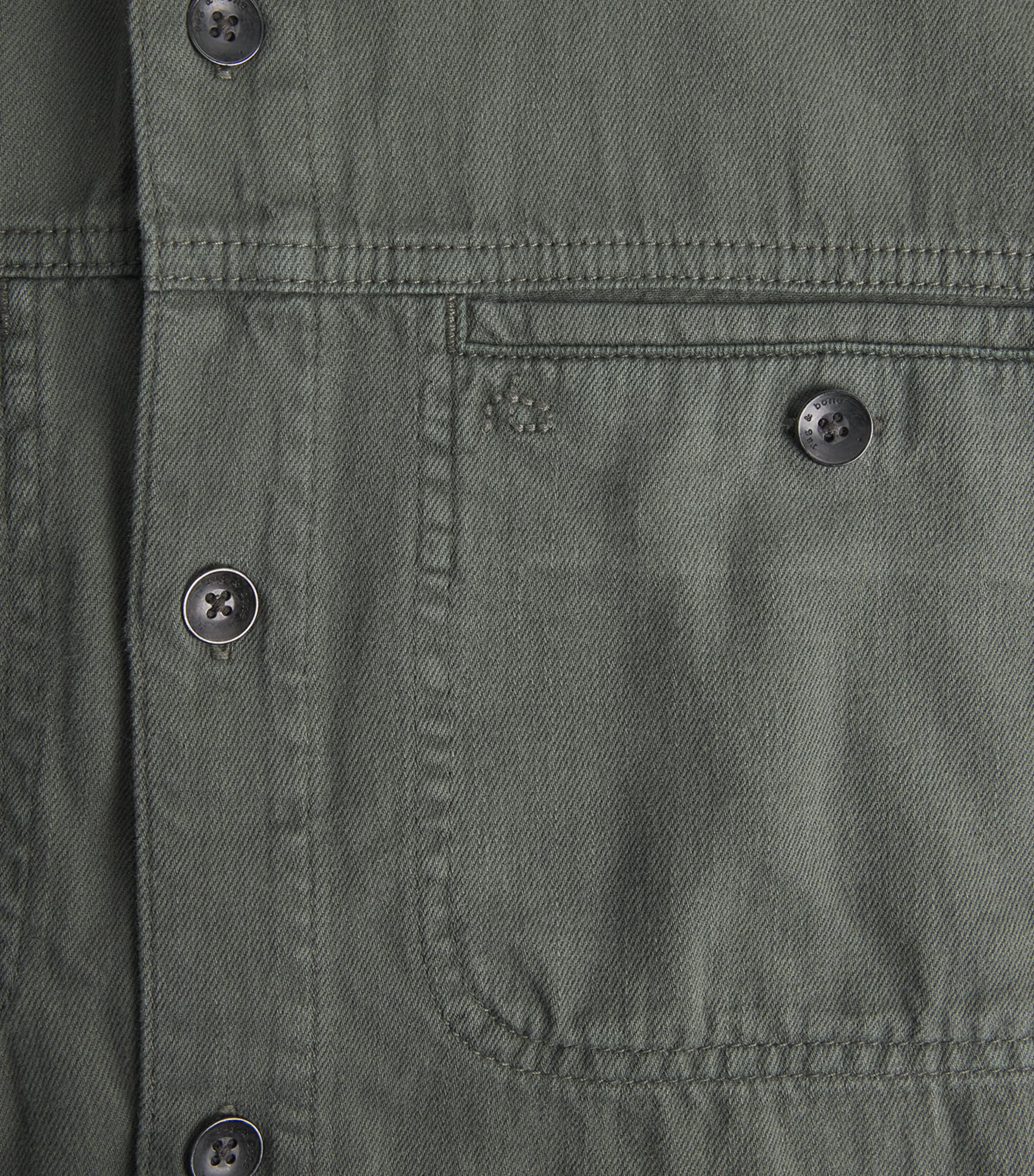 Rag & Bone Mens Workwear Denim Shirt Drkgrn Image 6