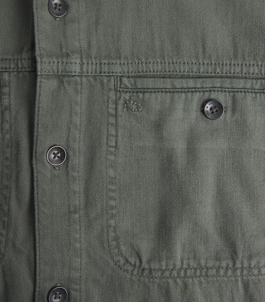 Rag & Bone Mens Workwear Denim Shirt Drkgrn Image 6