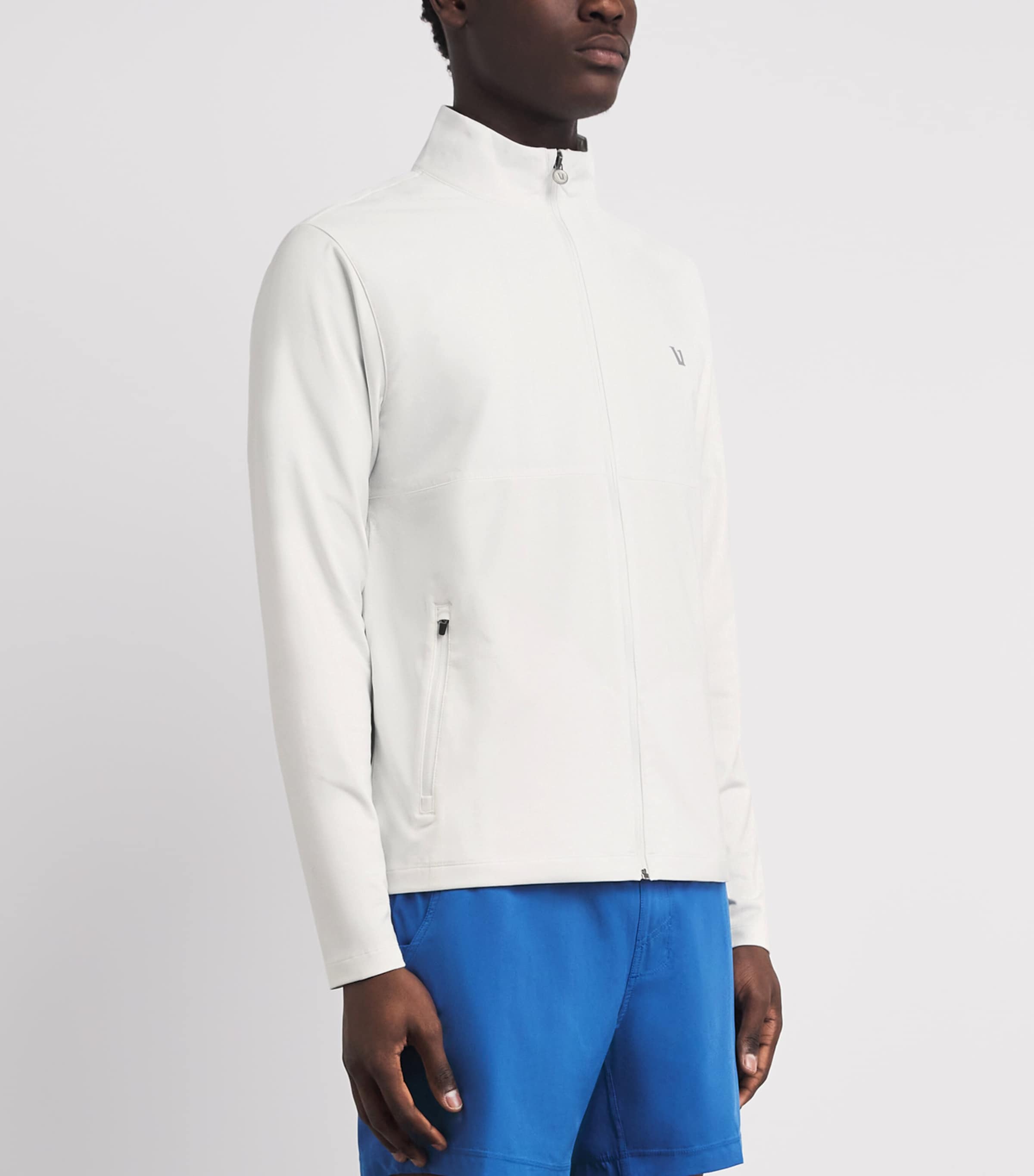 VUORI Mens Sunday Element Track Jacket Wht White Image 4