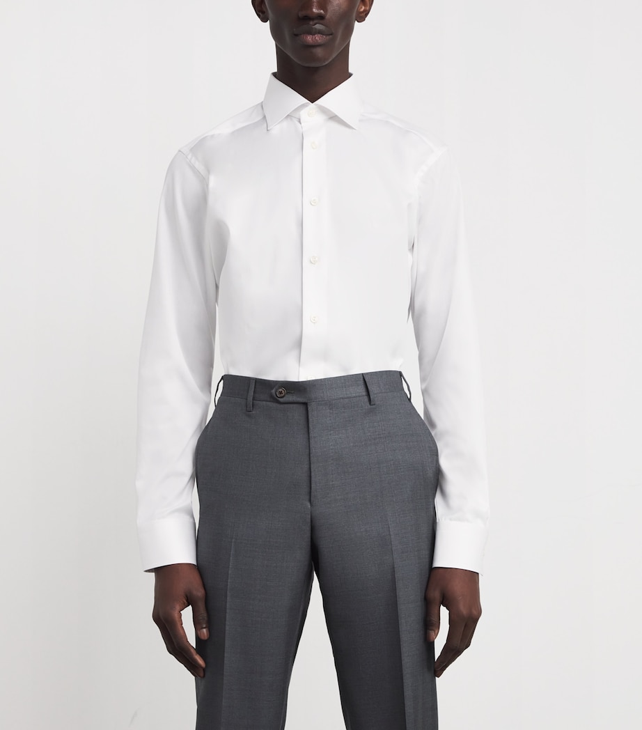 Signature Twill Slim Fit Shirt WHITE Image 3