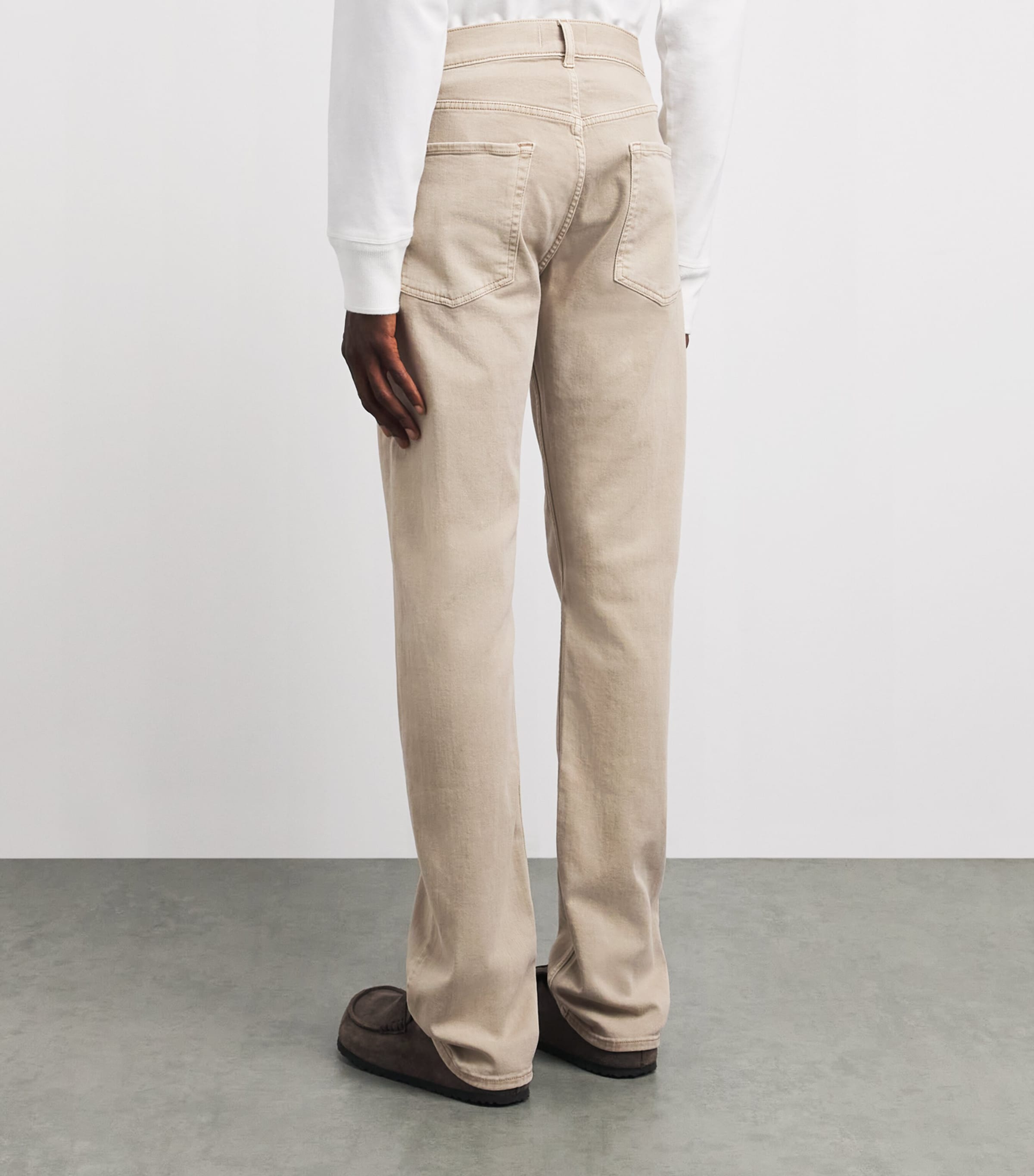 7 For All Mankind Mens The Straight Jeans Beige Image 5