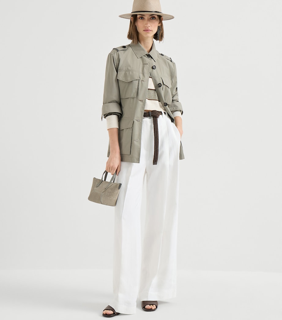 Brunello Cucinelli Womens Techno Cotton Poplin Jacket Image 2