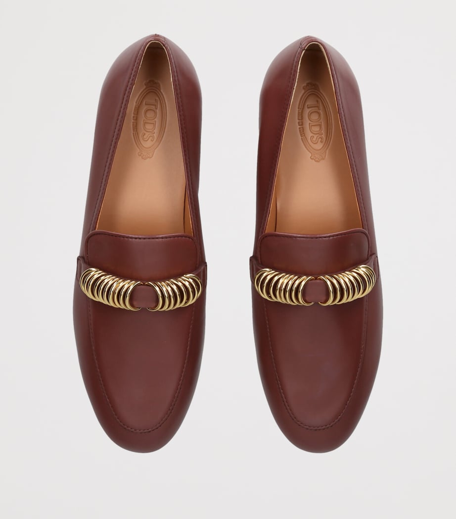 Leather Mocassins WINE Image 4