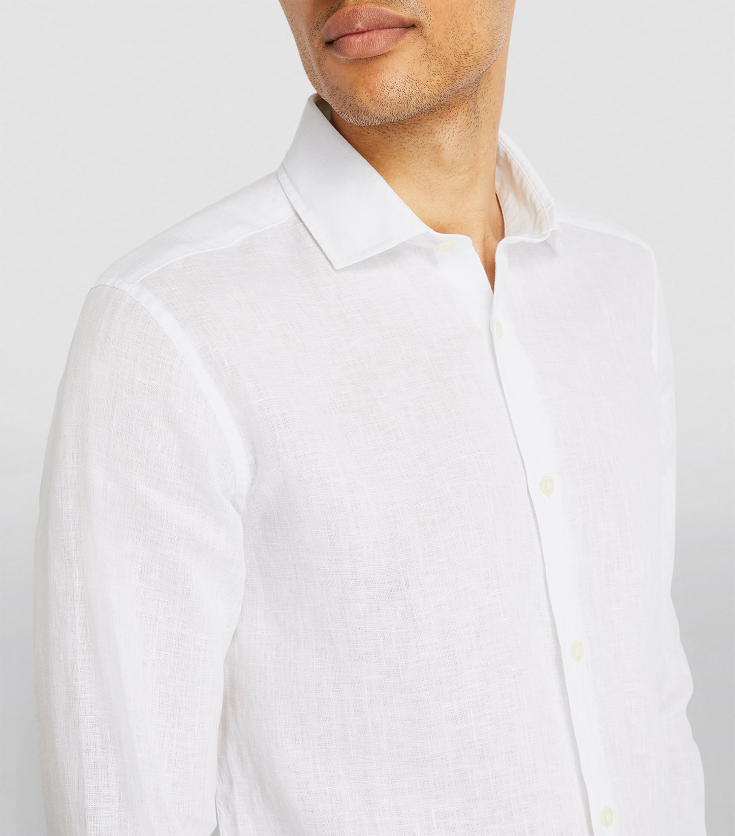 Linen Antonio Shirt WHITE Image 6