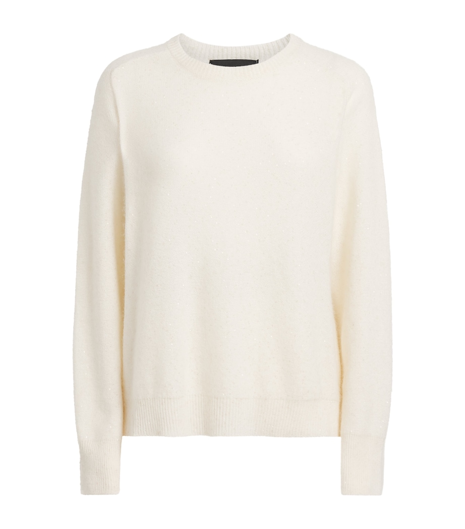 Fabiana Filippi Womens Sequin-Embellished Sweater Bianco Image 1