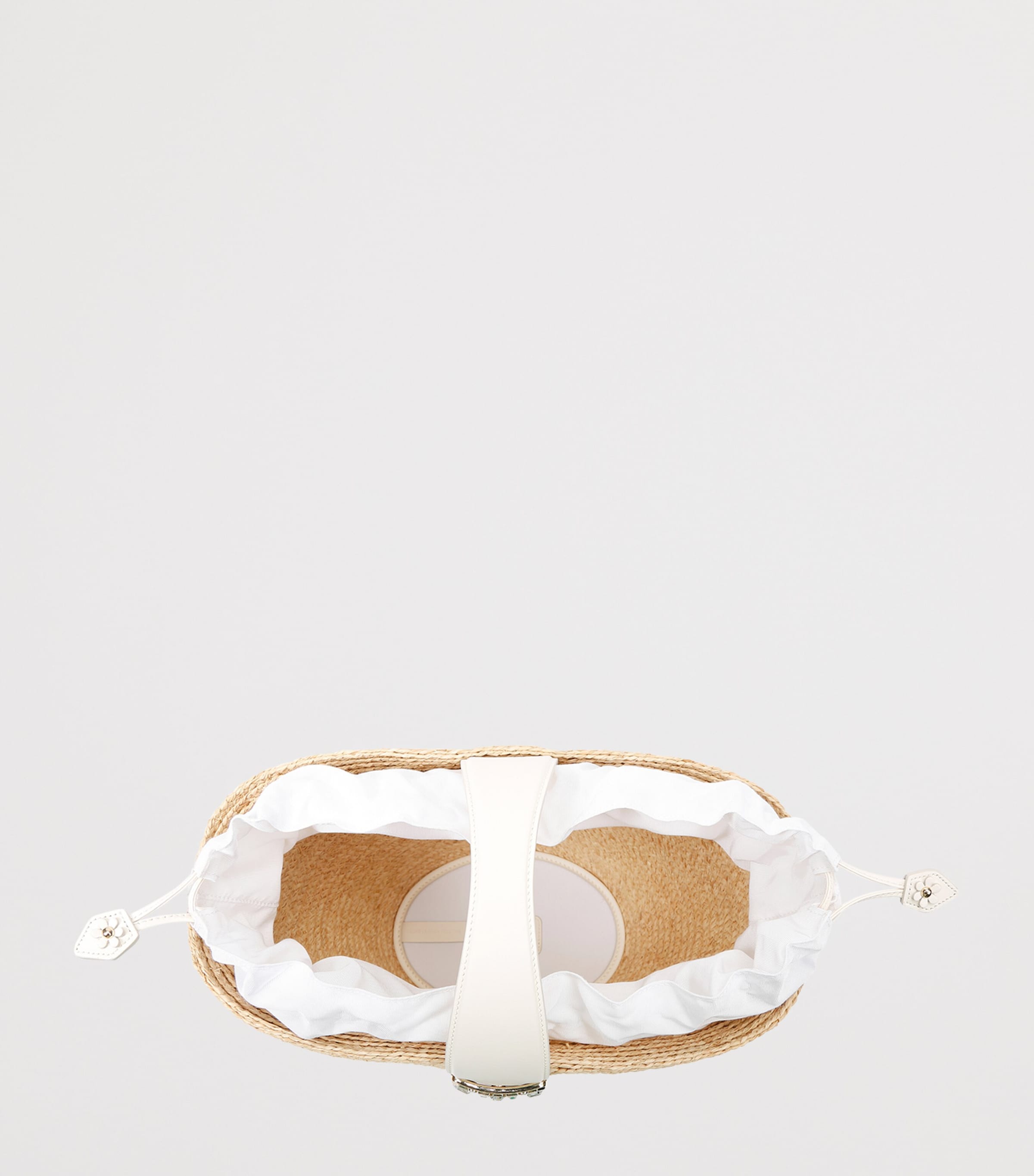 Roger Vivier Raffia Viv' Skate Shopper Bag Beige Oth Image 3