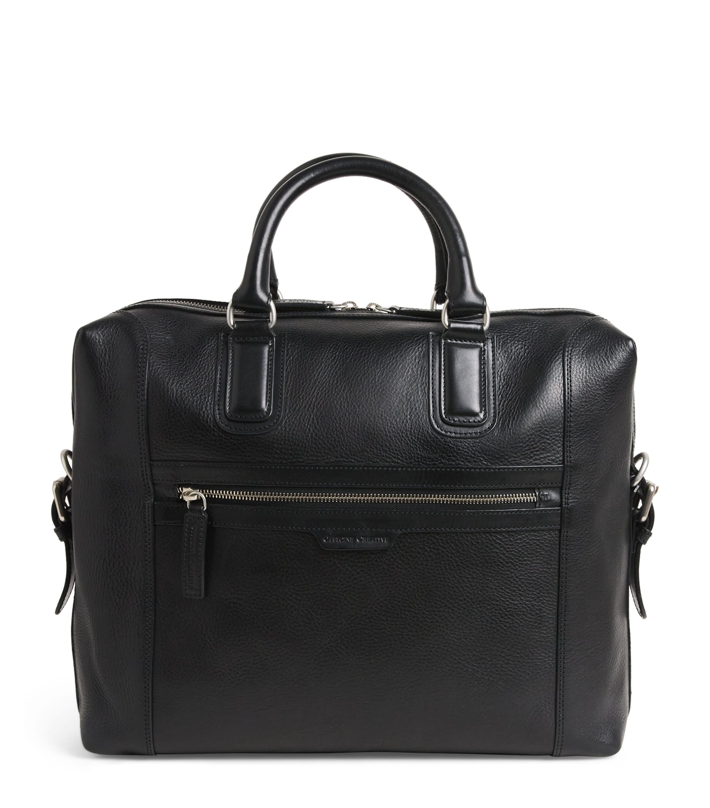 Officine Creative Leather Jules Briefcase Nero Image 1