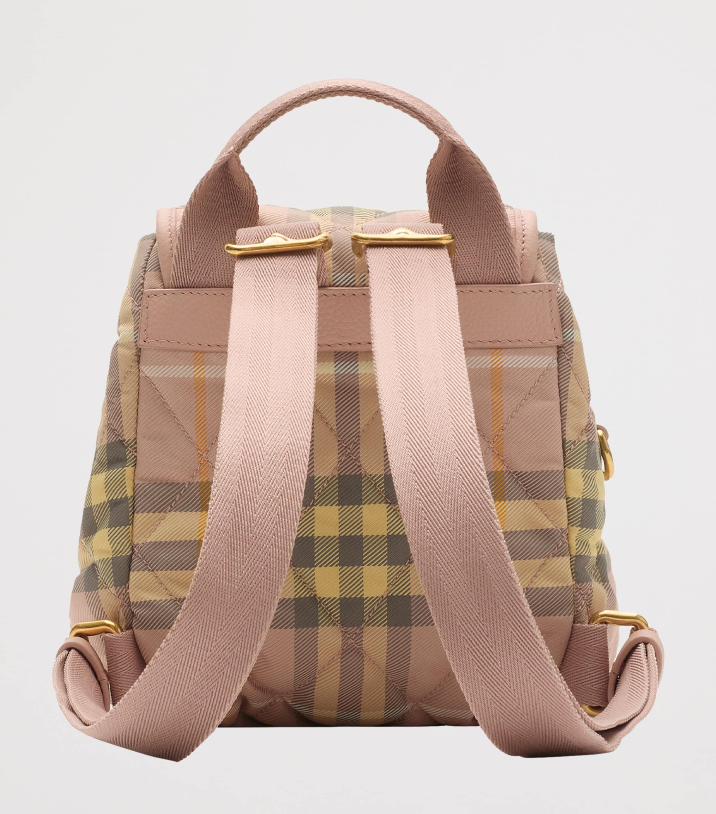Mini Check Horseshoe Backpack TEACUP Image 4