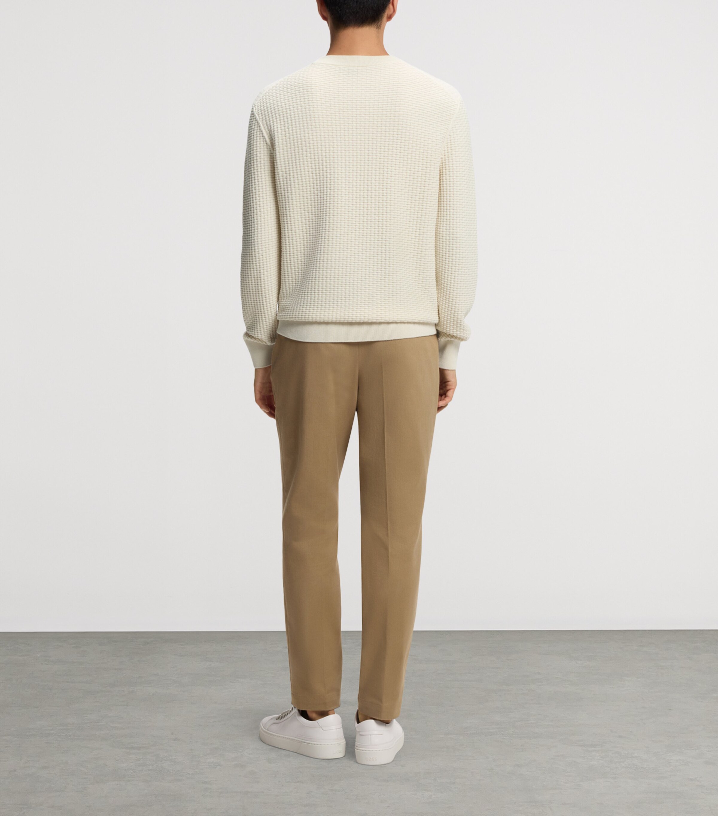 BOSS Mens Cotton Textured Sweater Image 3