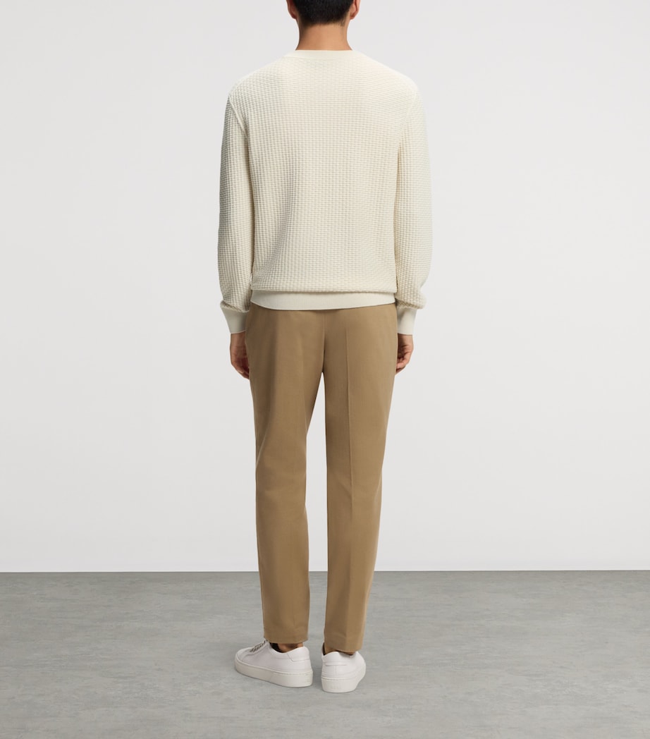 BOSS Mens Cotton Textured Sweater Image 3