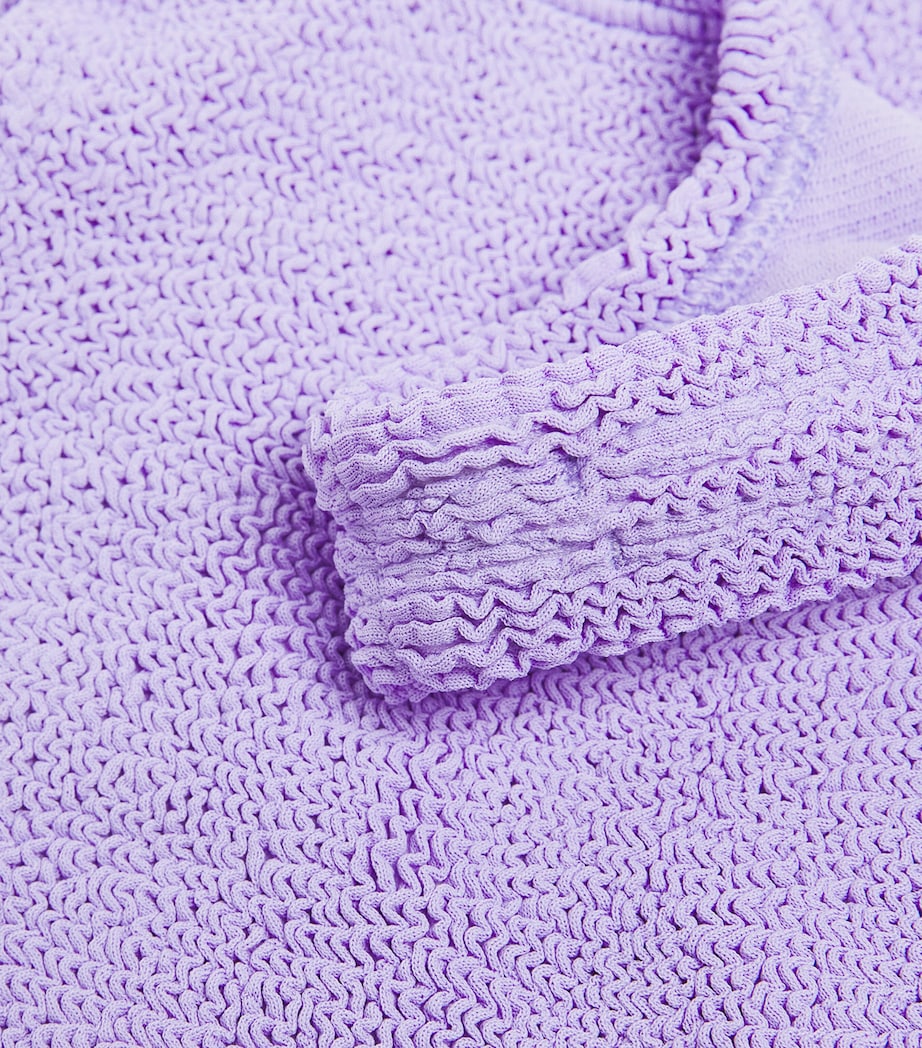 Hunza G Kids Classic Swimsuit (7-12 Years) Lilac Image 3