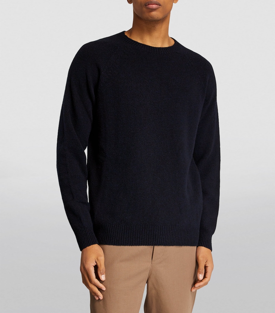 Lambswool Jumper DARK NAVY MOULINE Image 3