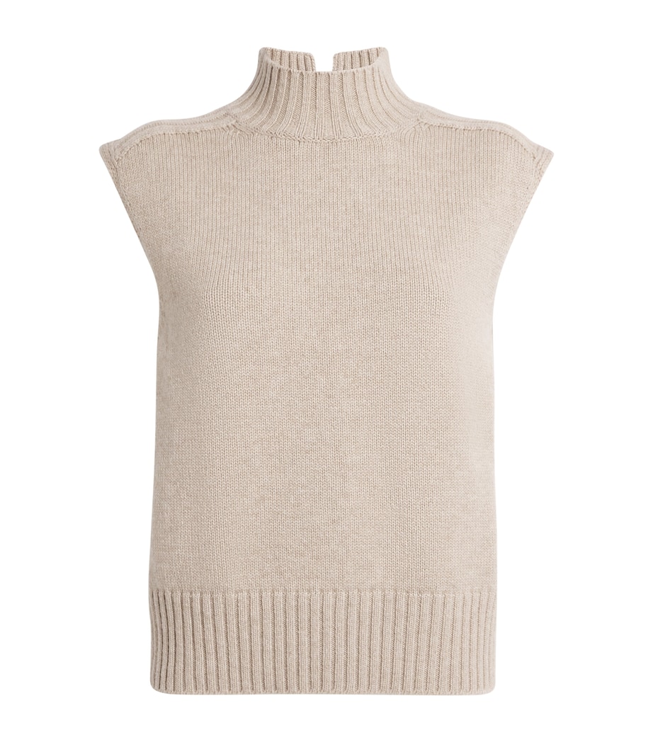 Cashmere Sleeveless Sweater DARK MEDIUM DYED Image 1