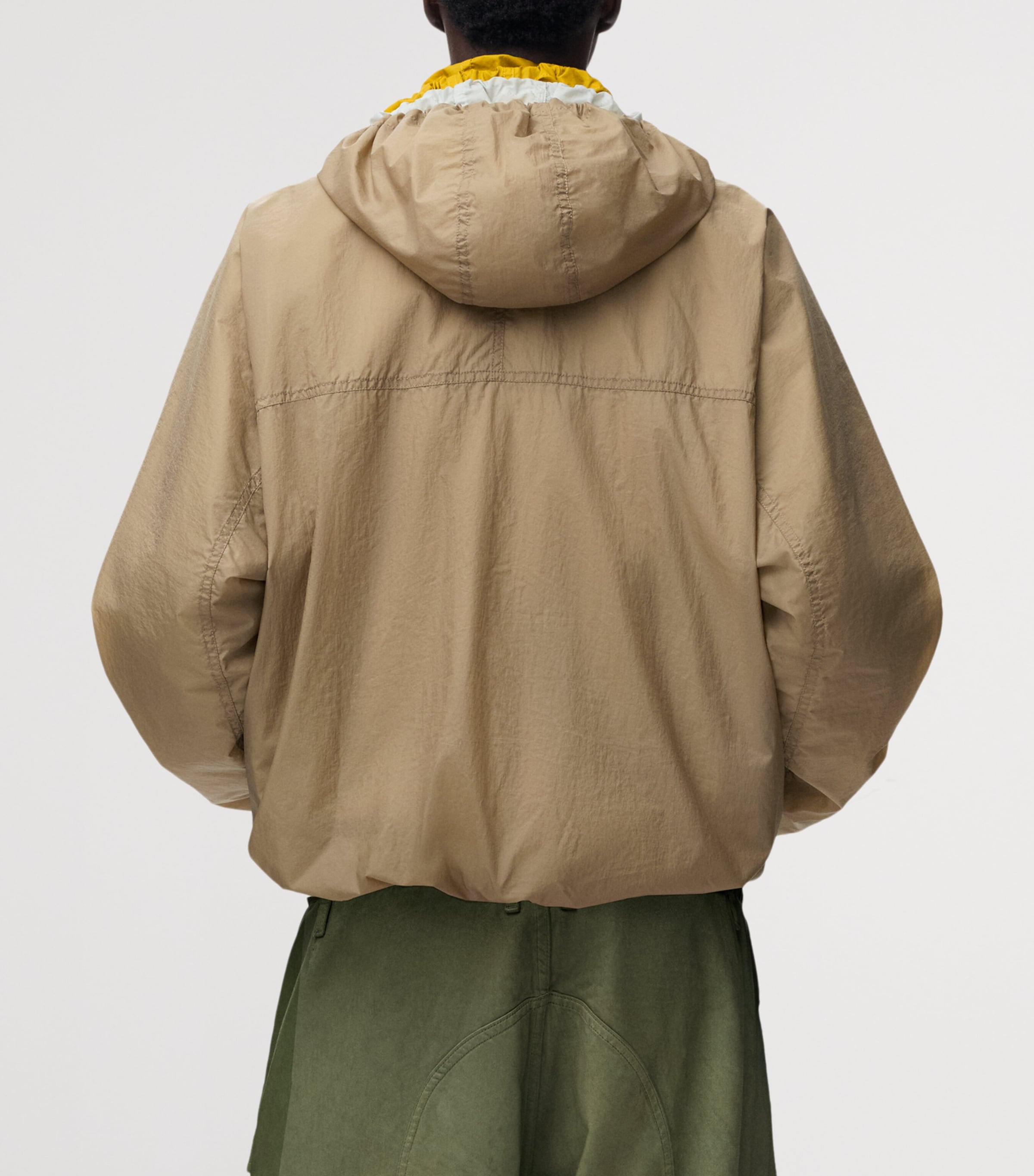 LOEWE Mens Multi-Fastening Anorak Jacket Beige Image 4