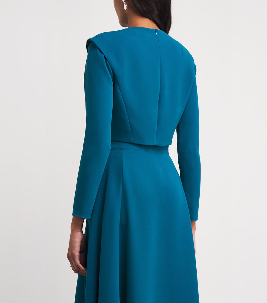 Georgette Cropped Jab Jacket LAGUNA BLUE Image 4