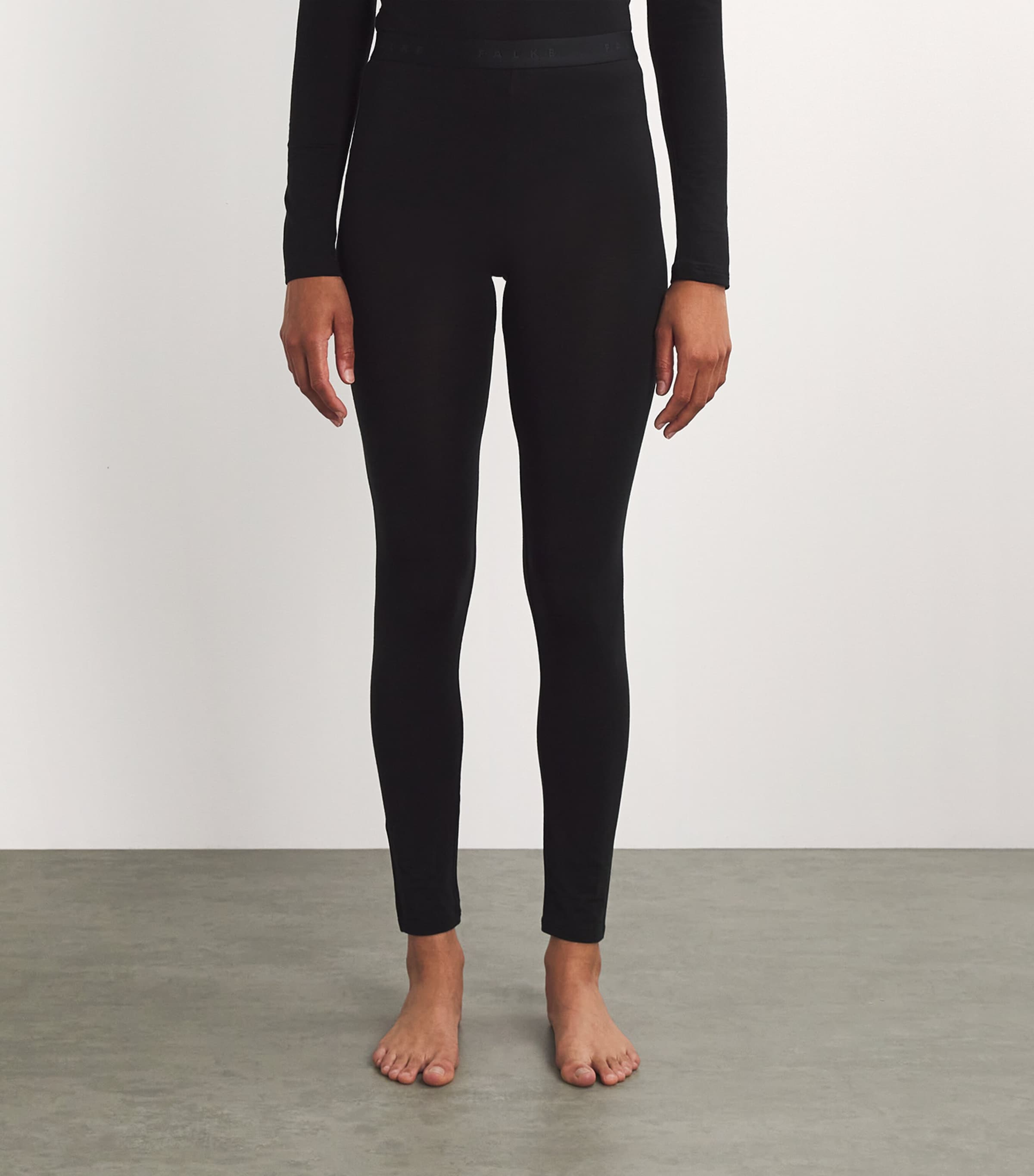 Falke Womens Daily ClimaWool Tights Black Image 3