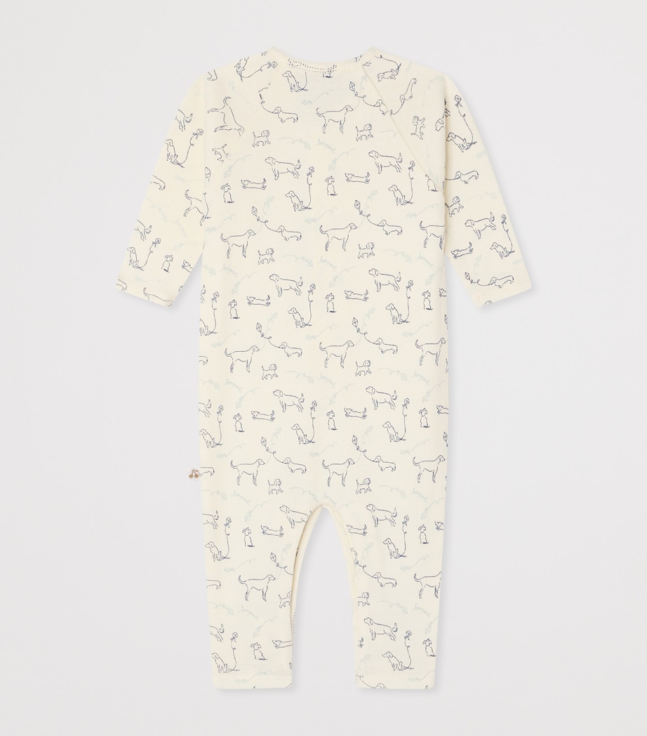 Bonpoint Cotton Printed Playsuit (1-18 Months) Im Bleu Nuit Image 2
