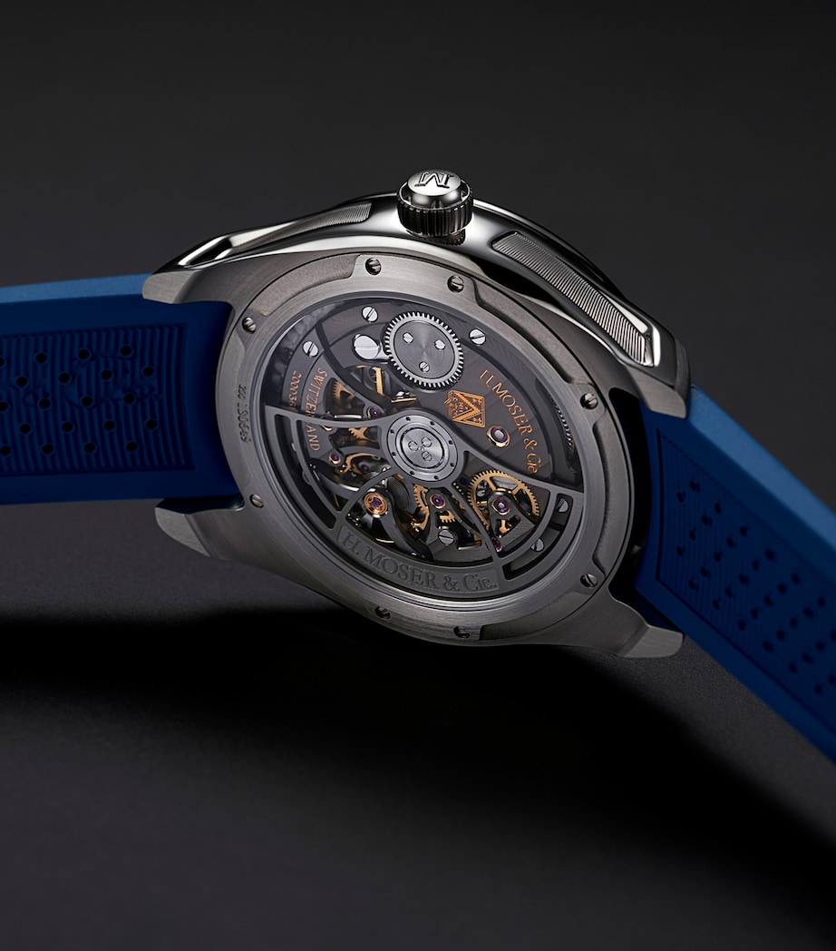Stainless Steel Pioneer Retrograde Seconds Watch 42.8mm BLUE Image 3