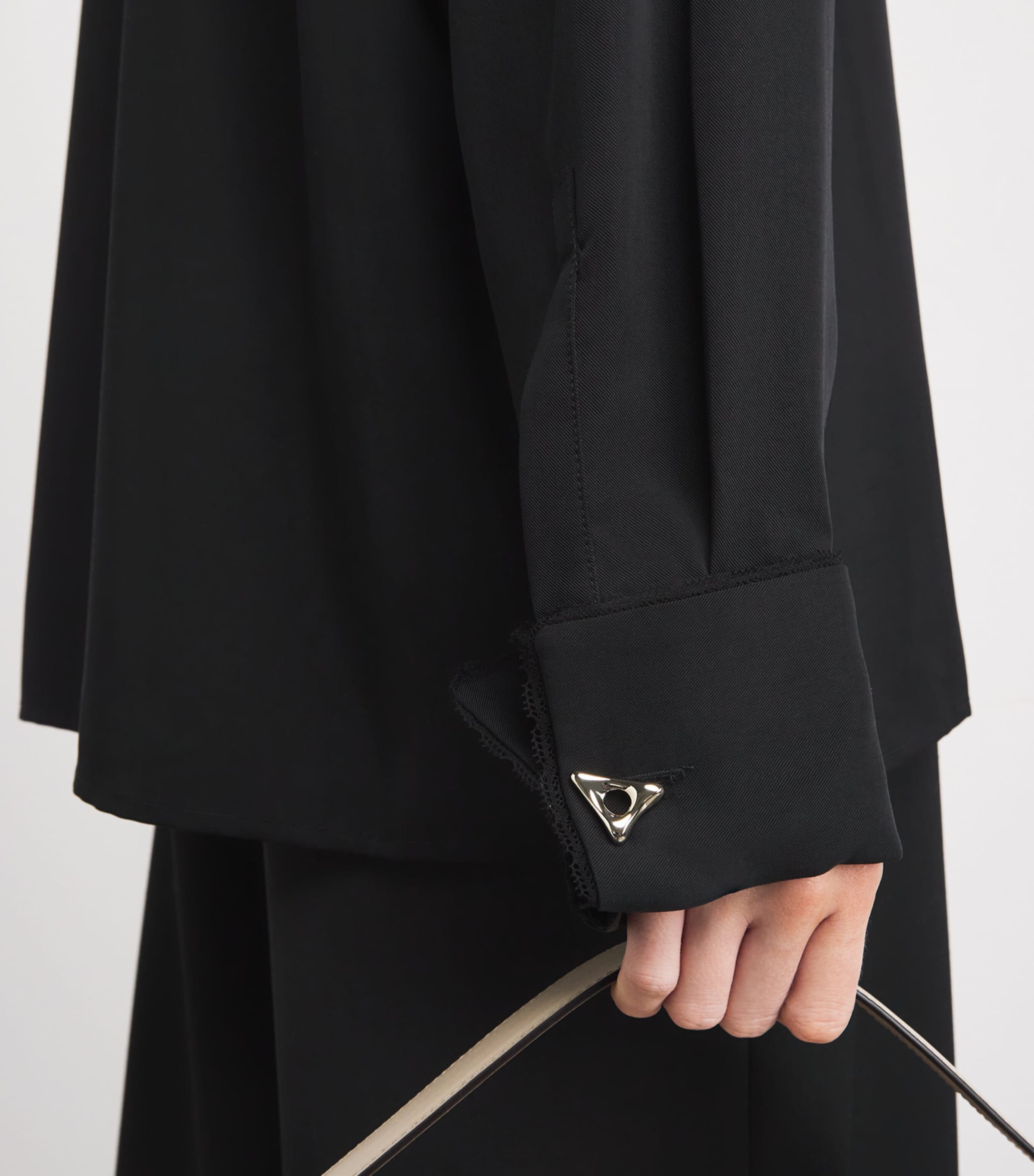 Lyocell Oversized Shirt 001 BLACK Image 6