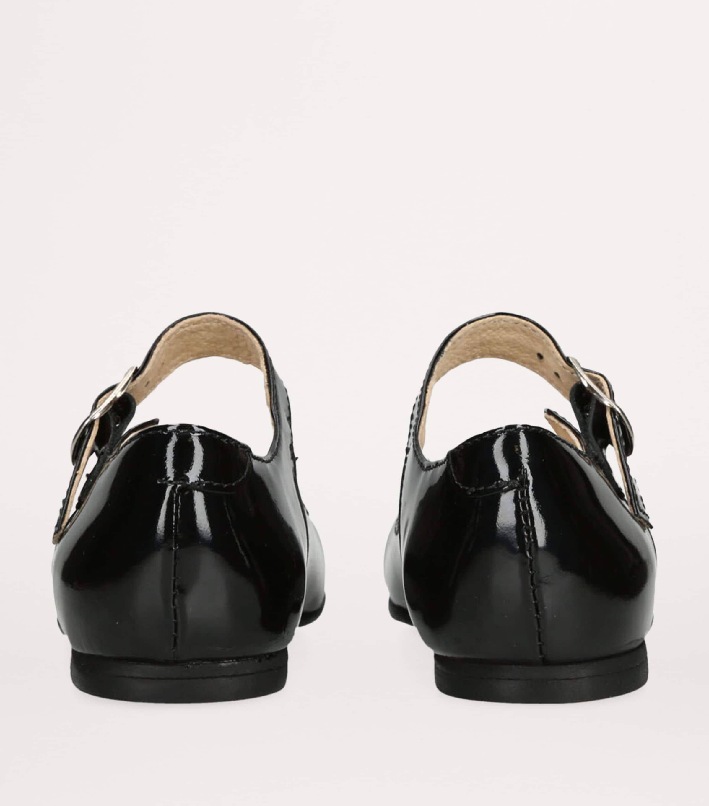 papouelli Leather Millie Mary Janes Black Image 2