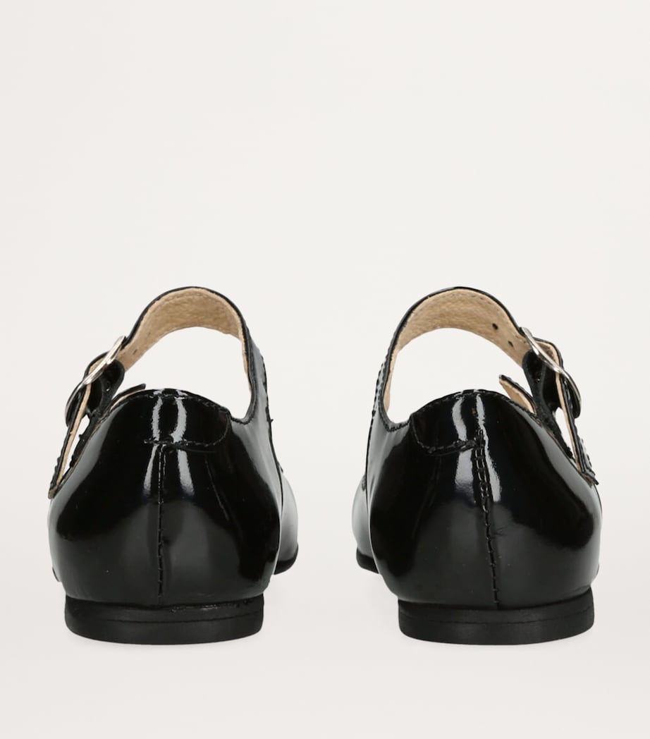 papouelli Leather Millie Mary Janes Black Image 2