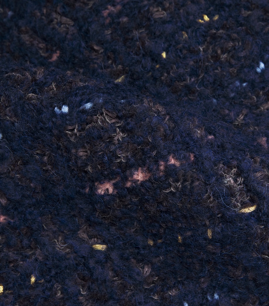 Alpaca-Wool Funnel-Neck Sweater 0002410 NAVY MULTI Image 5