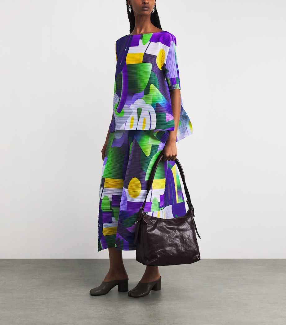 Pleats Please Issey Miyake Womens Playground Top Purple Image 2