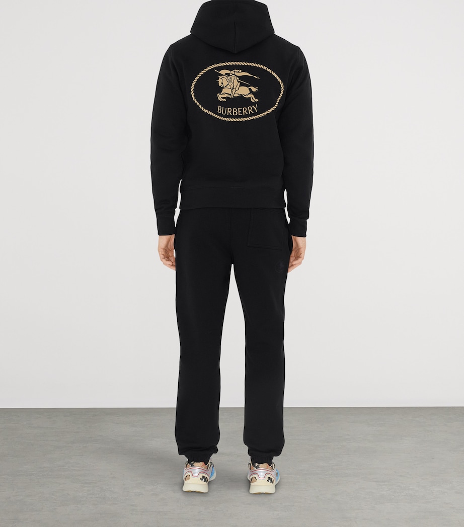 Cotton Knight Stamp Sweatpants BLACK Image 4