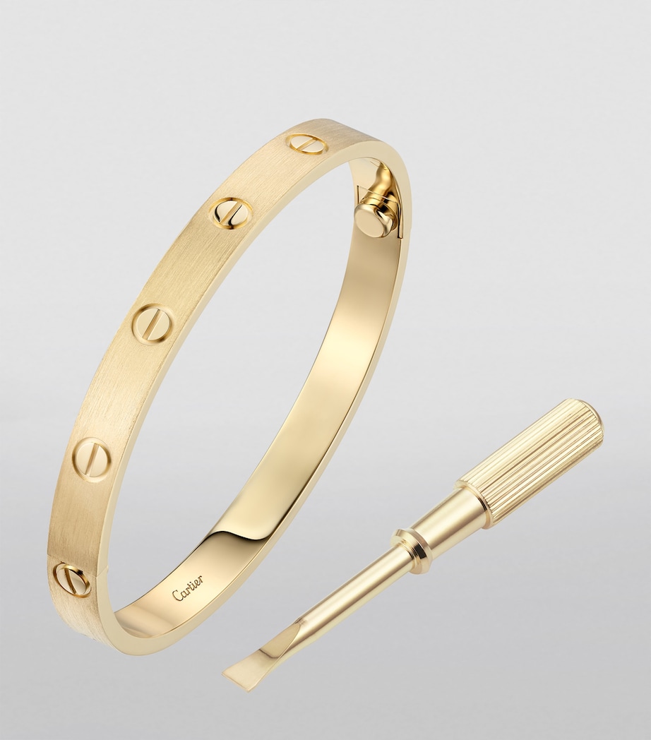 LOVE Classic Yellow Gold Bracelet - Brushed Finish YELLOW GOLD Image 7