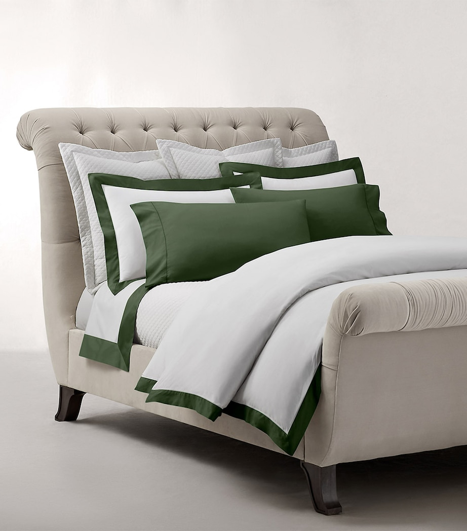 Cotton Langdon King Oxford Pillowcase (54cm x 94cm) DKGREEN Image 2