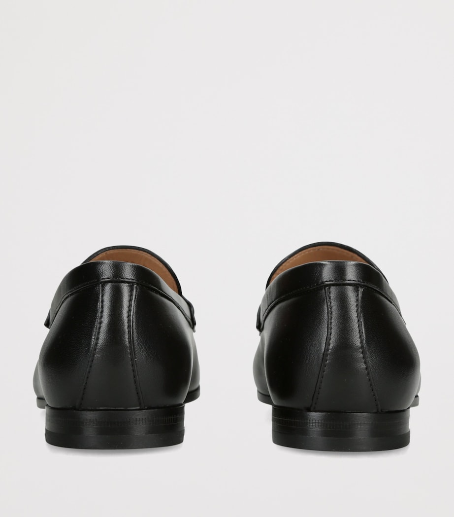 Valentino Garavani Leather VLogo Loafers Black Image 4
