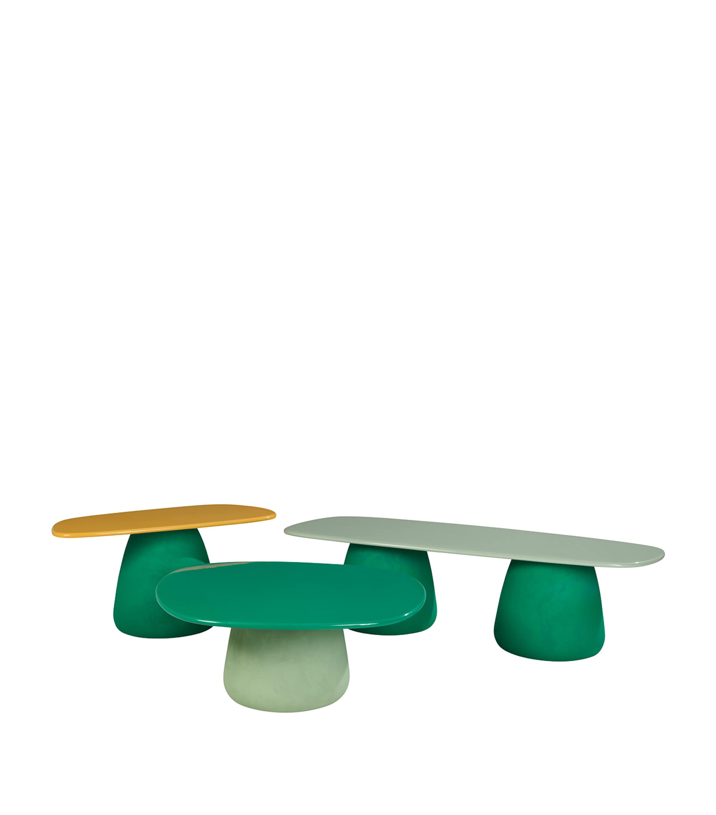 Roche Bobois Ceramic-Stoneware Kino Outdoor Coffee Table Sauge Image 2