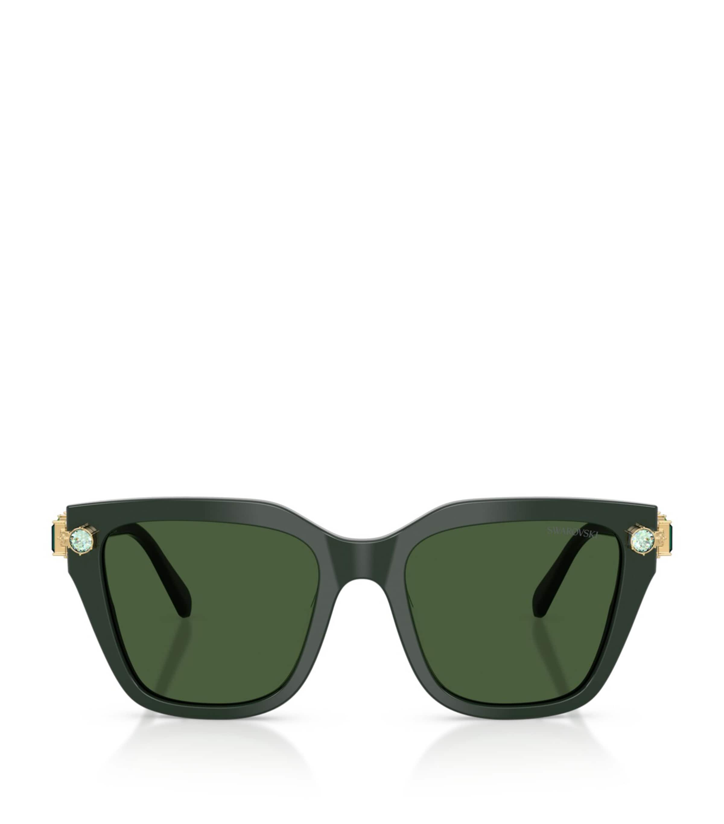 Swarovski Womens Sk6041 Irregular-frame Acetate Sunglasses Green