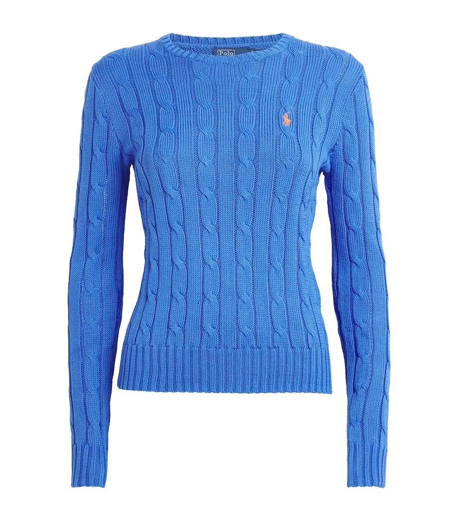 Pima Cotton Cable-Knit Sweater MAIDSTONE BLUE Image 1