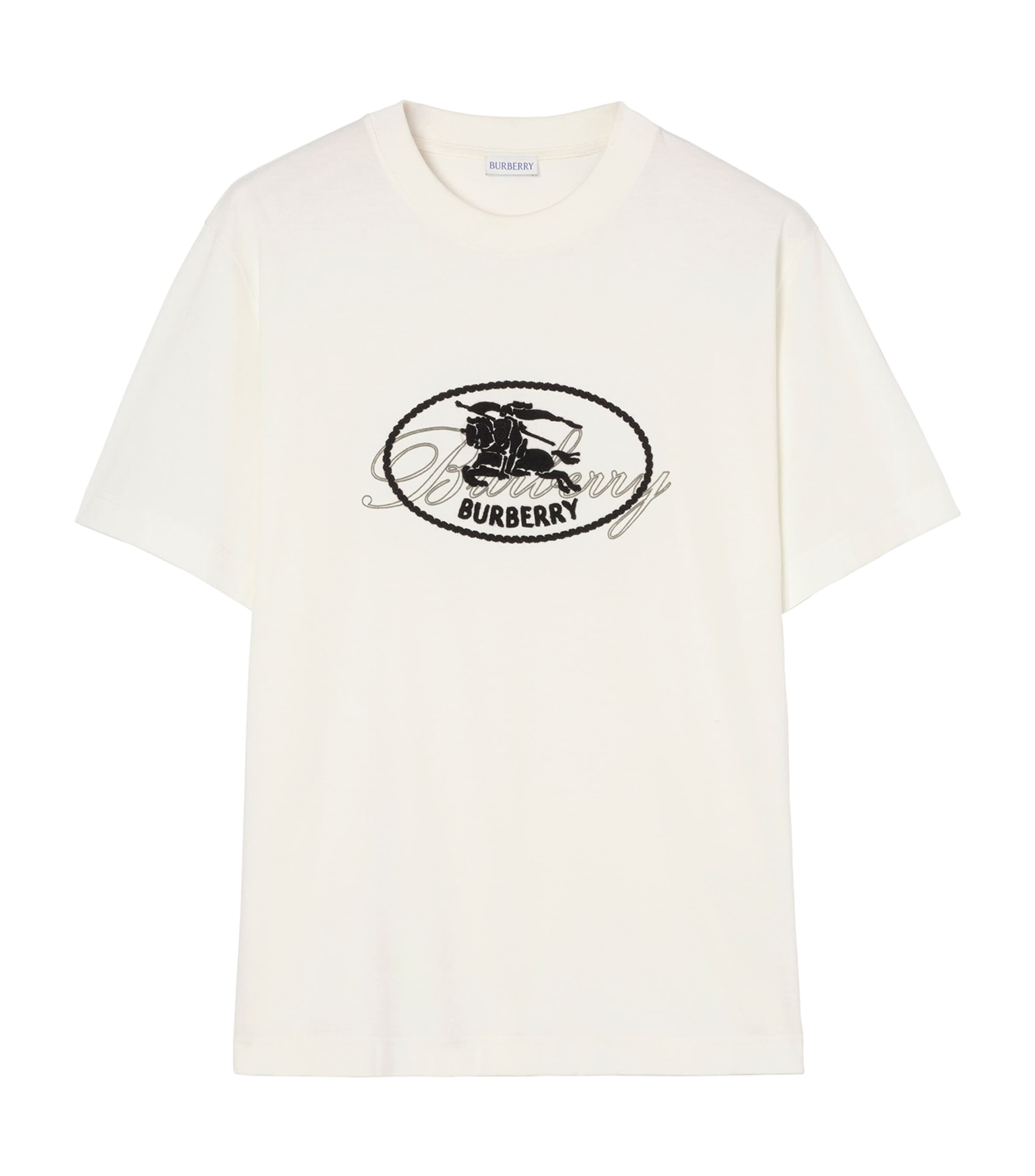 Burberry Mens EKD Stamp T-Shirt Chalk Image 1