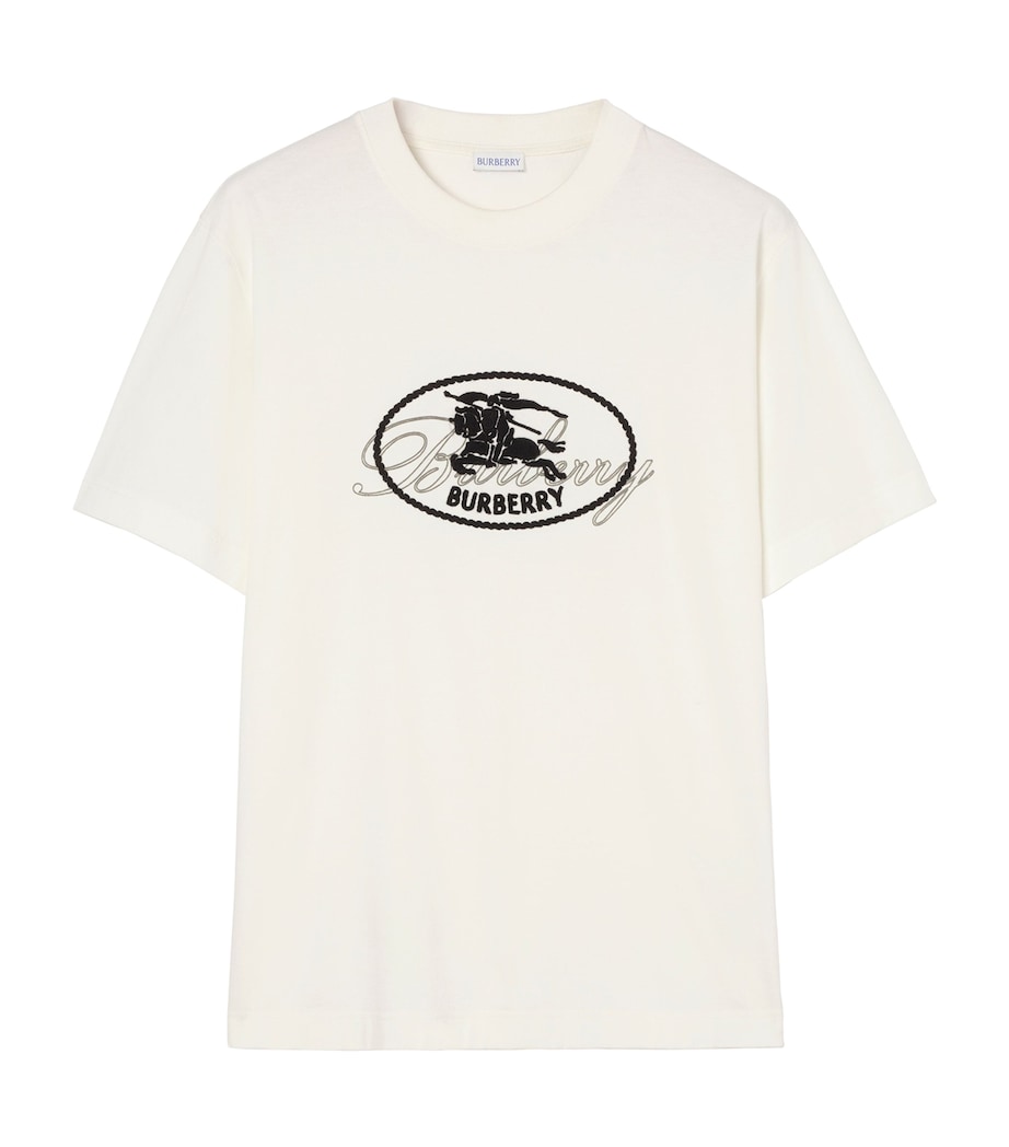 Burberry Mens EKD Stamp T-Shirt Chalk Image 1