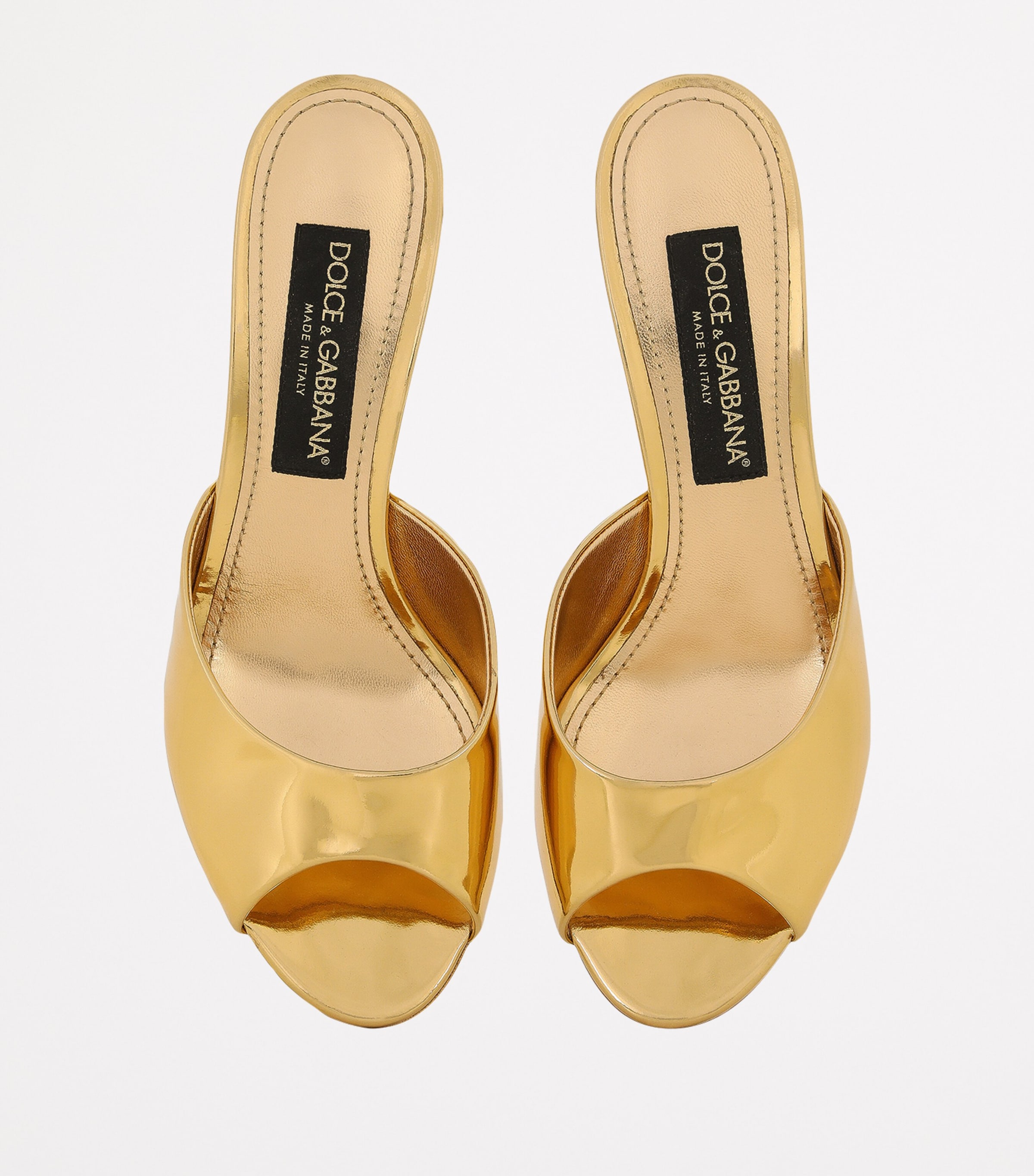 Patent Leather Mules 60 89869-LIGHT GOLD Image 2