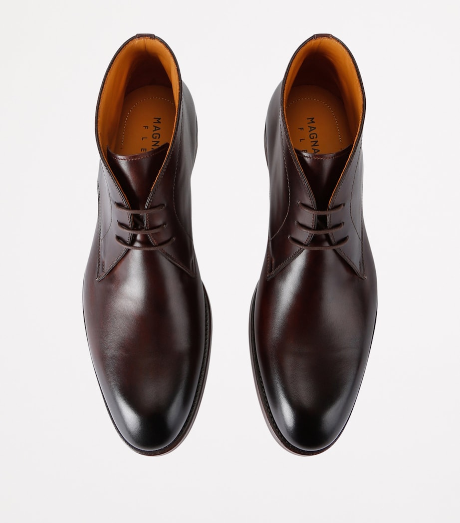 Leather Kliff Chukka Boots DARK BROWN Image 4