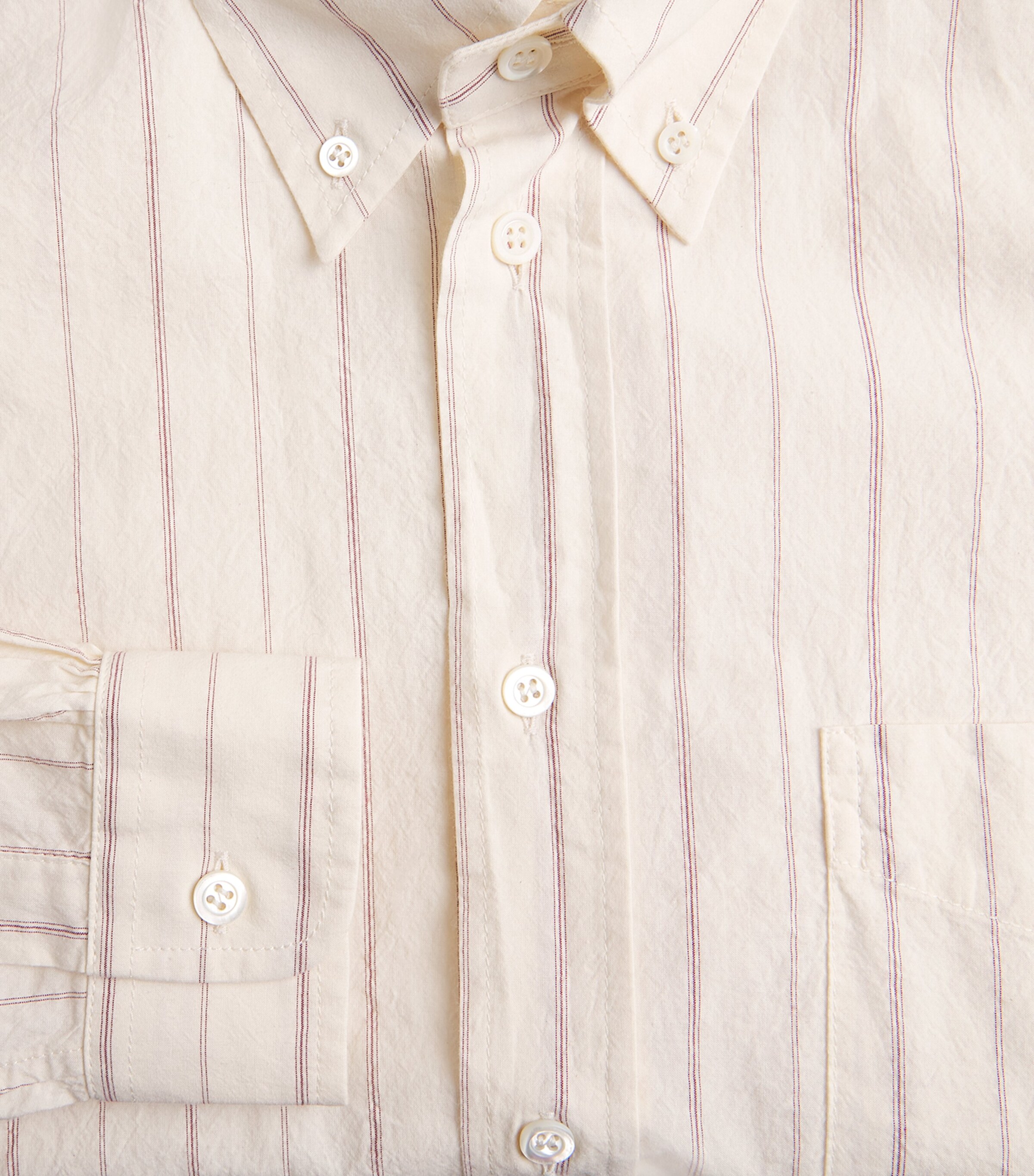Barena Mens Cotton Stripe Shirt Mora Image 6